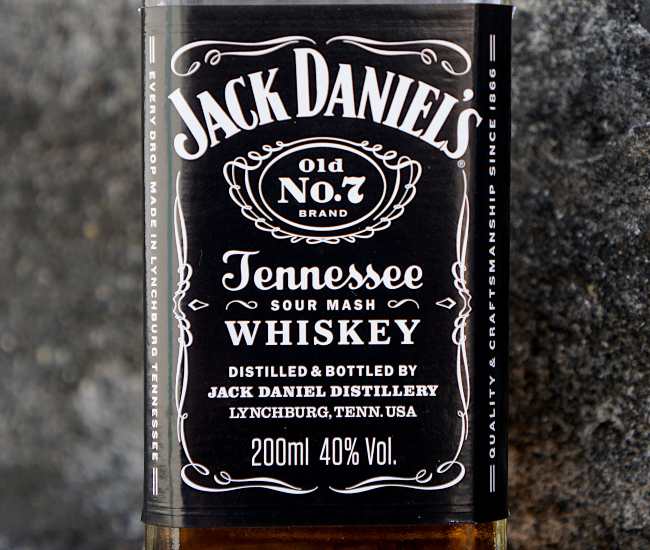 jack daniels black label front label