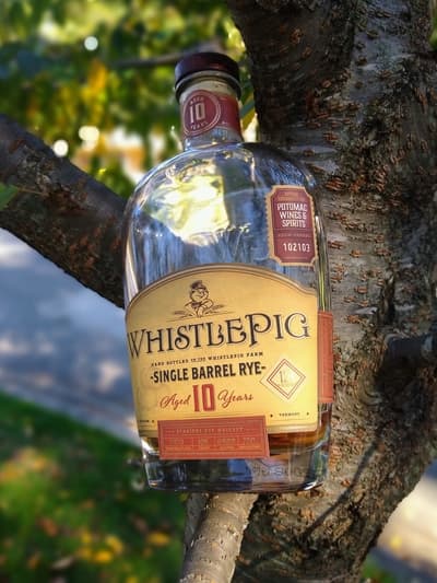 Whistlepig 10 single barrel Potomac wine and spirits compressed