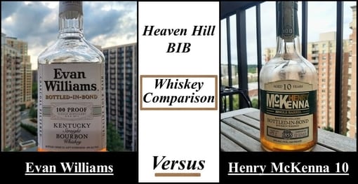 evan williams BIB vs henry mckenna 10 BIB