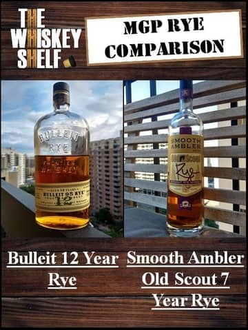 Bulleit 12 rye vs smooth ambler 7 year rye 1 compressed