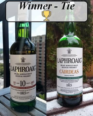 laphroaig 10 vs cairdeas winner