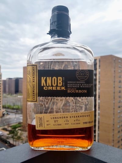 knob creek longhorn 14 year single barrel compressed