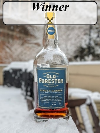 jack daniel's barrel proof vs Old forester Barrel Strength Potomac winner compressed