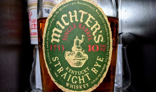 michters 10 year single barrel rye front label