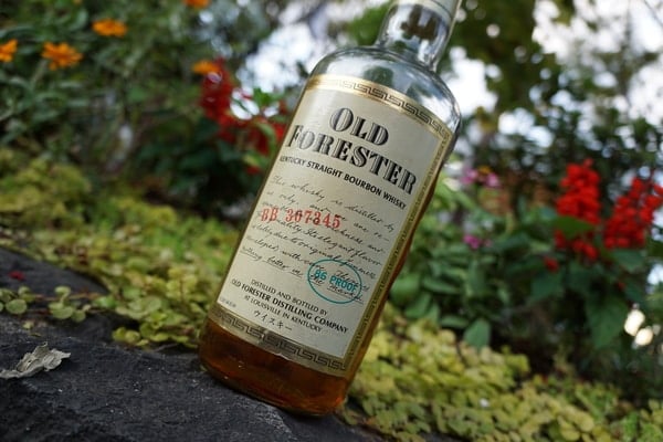 old forester 86 proof 1980s angle shot