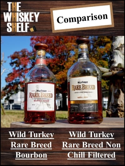 wild turkey rare breed bourbon chill filtered comparison 1