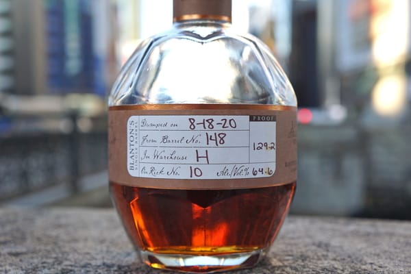 blanton's straight from the barrel information label