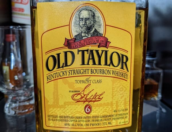 old taylor bourbon front label