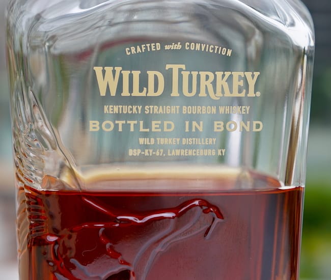 wild turkey 17 year bottled in bond front label
