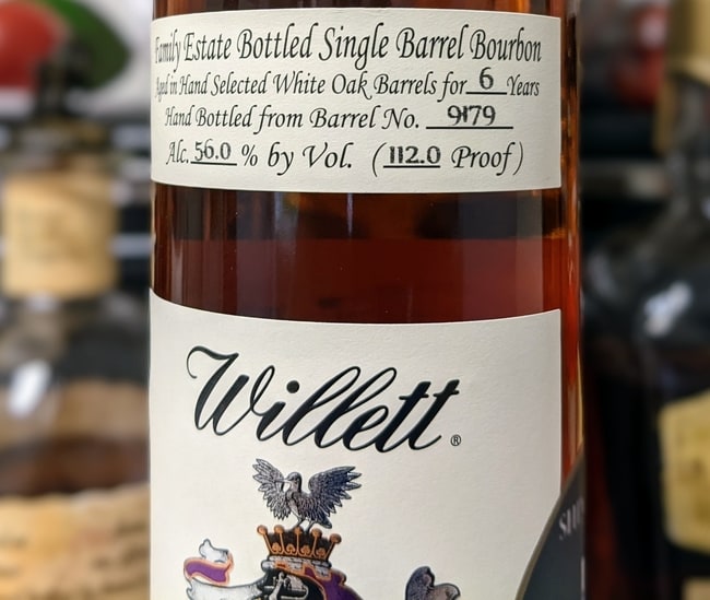 willett 6 year bourbon shinanoya top labe