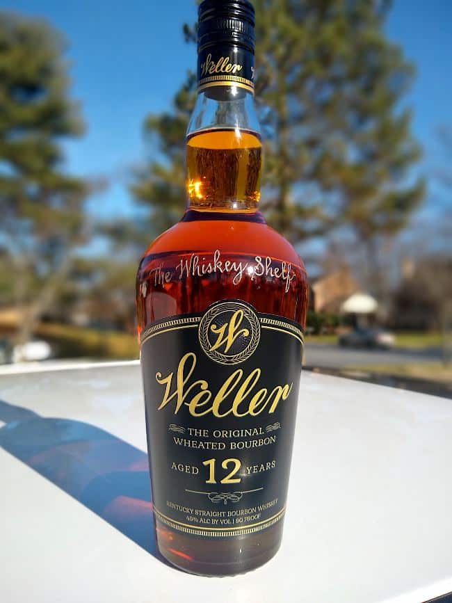 weller 12 whiskey shelf comp