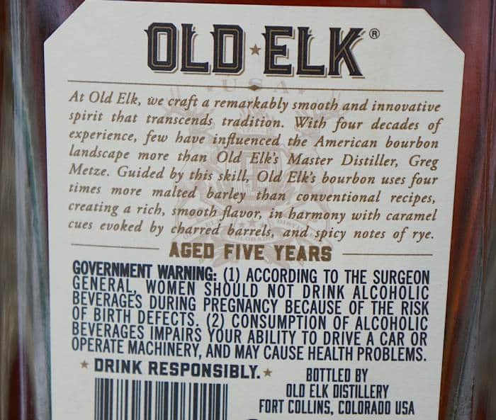 old elk bourbon back
