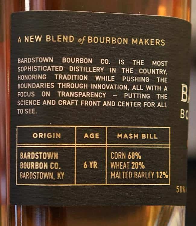 Bardstown Bourbon Company Origin Bottled in Bond Bourbon details