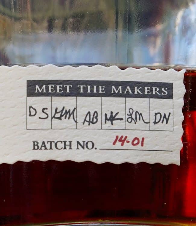 Maker's mark cask strength 14-01 side