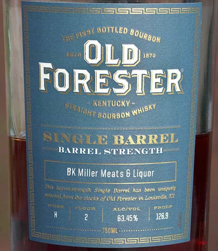 Old Forester Single Barrel Barrel Strength front