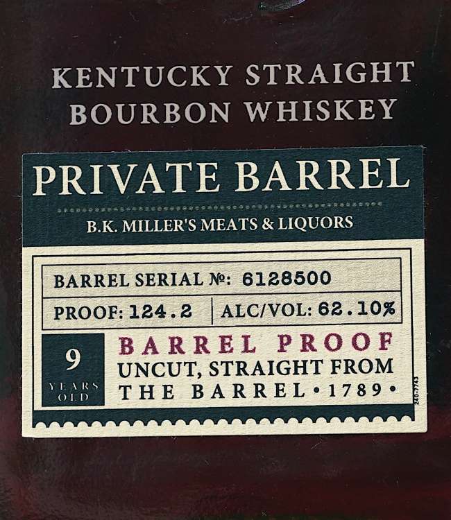 elijah craig barrel proof single barrel bk miller front