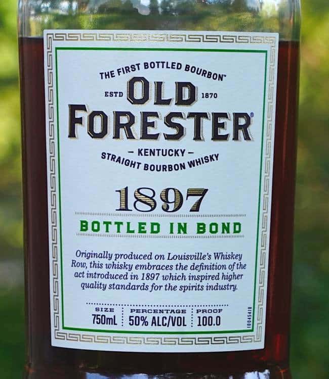 Old Forester 1897 bottled in bond front