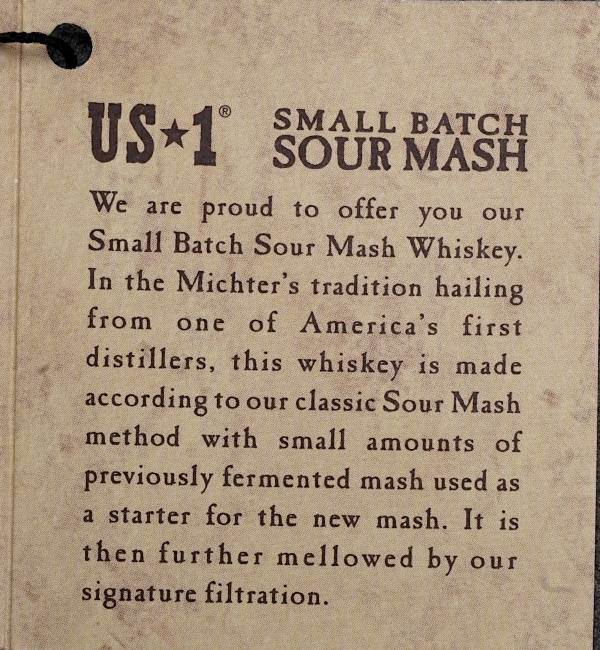 2014 Michter's Sour Mash tag 1