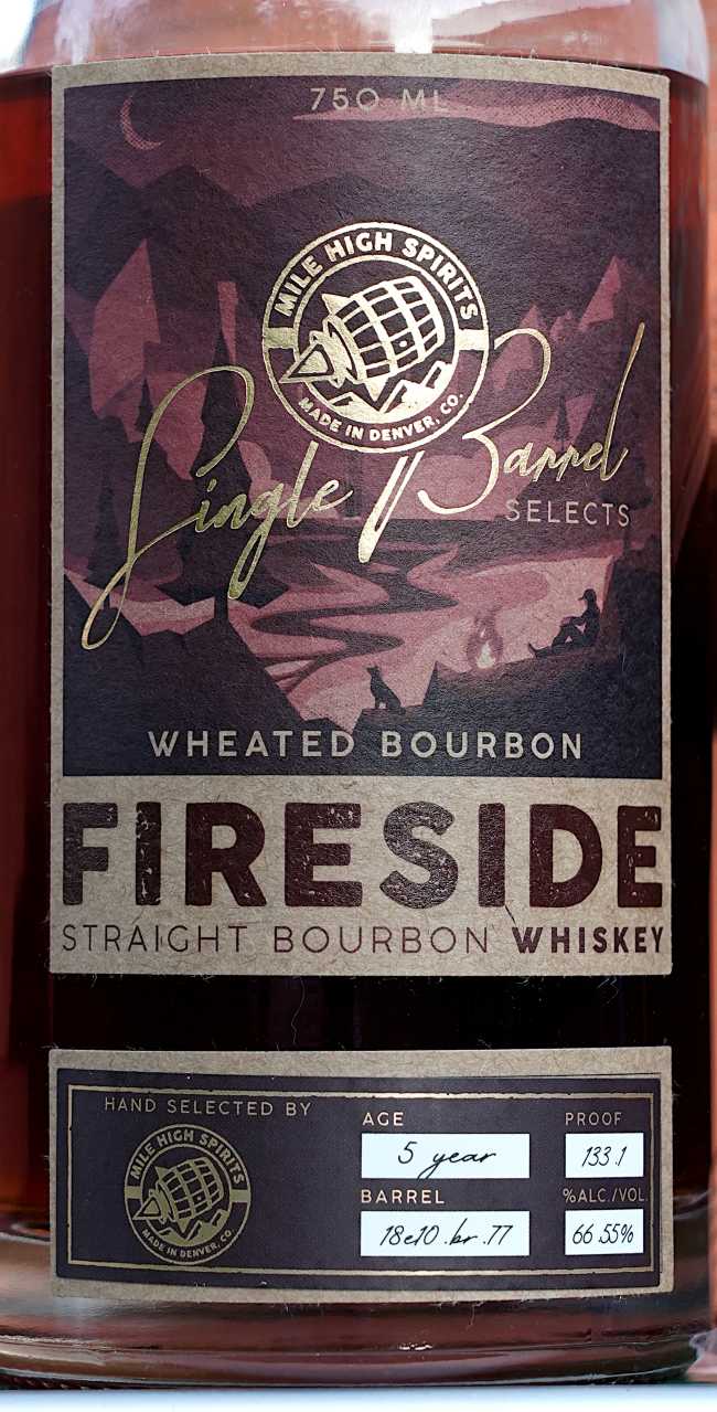 fireside wheated bourbon single barrel front