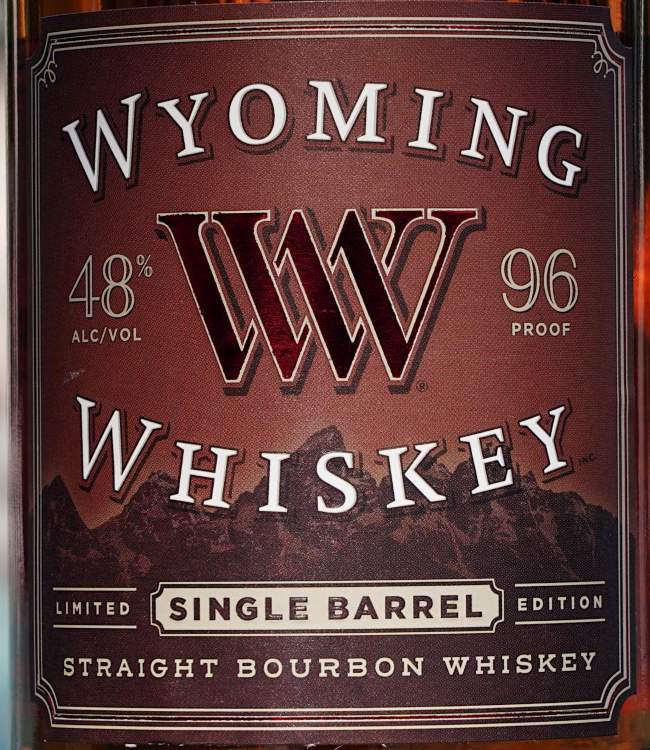 wyoming whiskey single barrel bourbon front