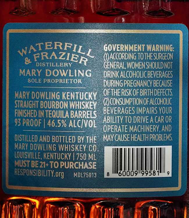 mary dowling tequila finished bourbon back