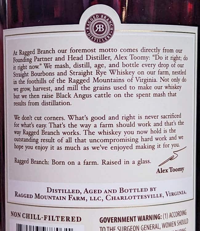 ragged branch double oaked bourbon steak back