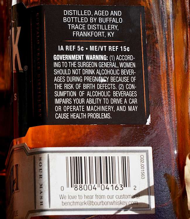 Benchmark Small Batch Bourbon side 1