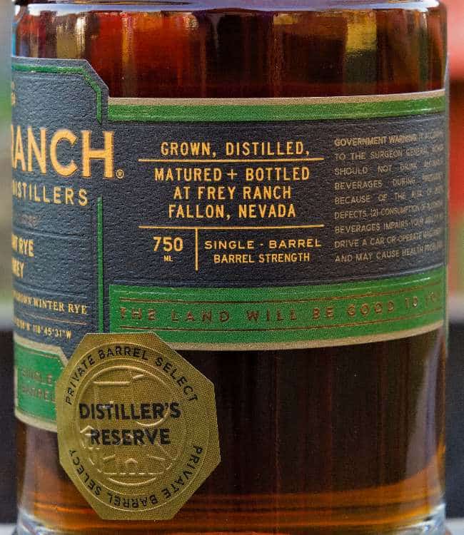 Frey Ranch Barrel Strength Rye side 1