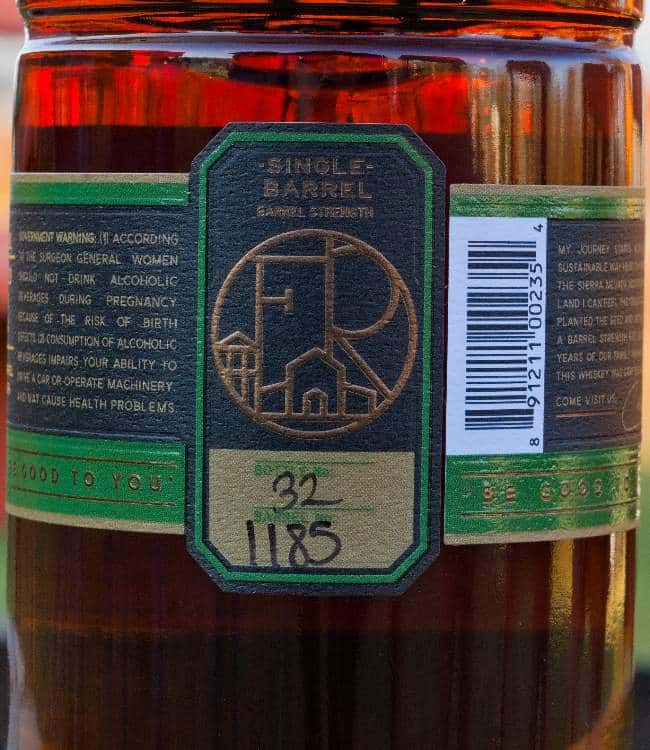 Frey Ranch Barrel Strength Rye side 3