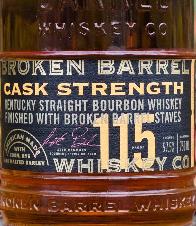 broken barrel cask strength bourbon front