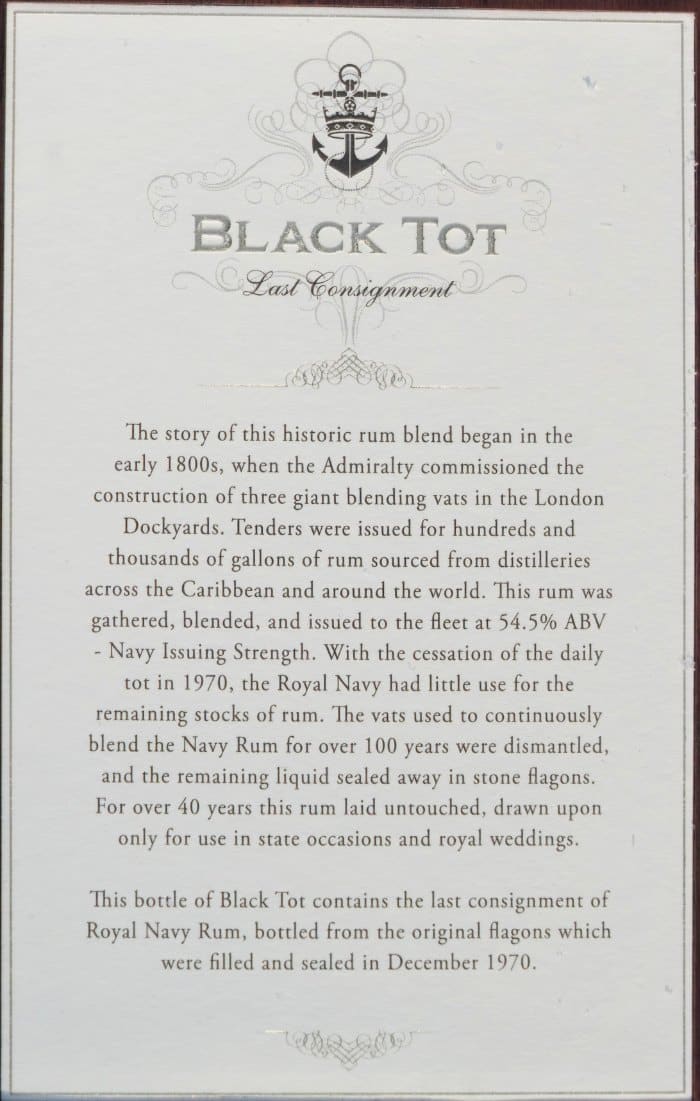 Black tot last consignment inside