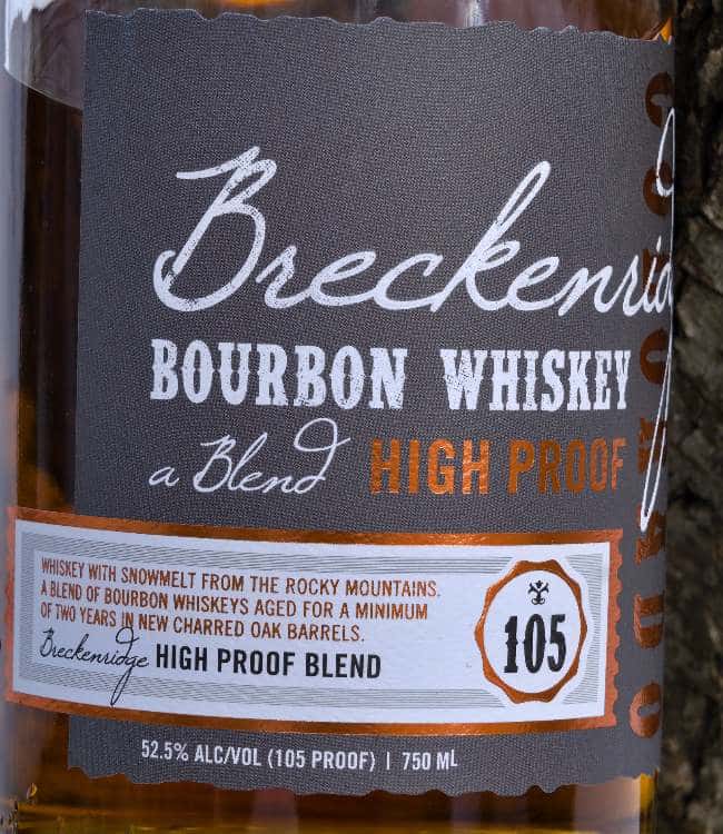 breckenridge high proof bourbon front