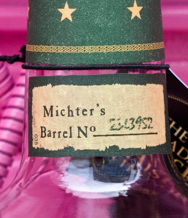 Michter's Single Barrel Rye neck