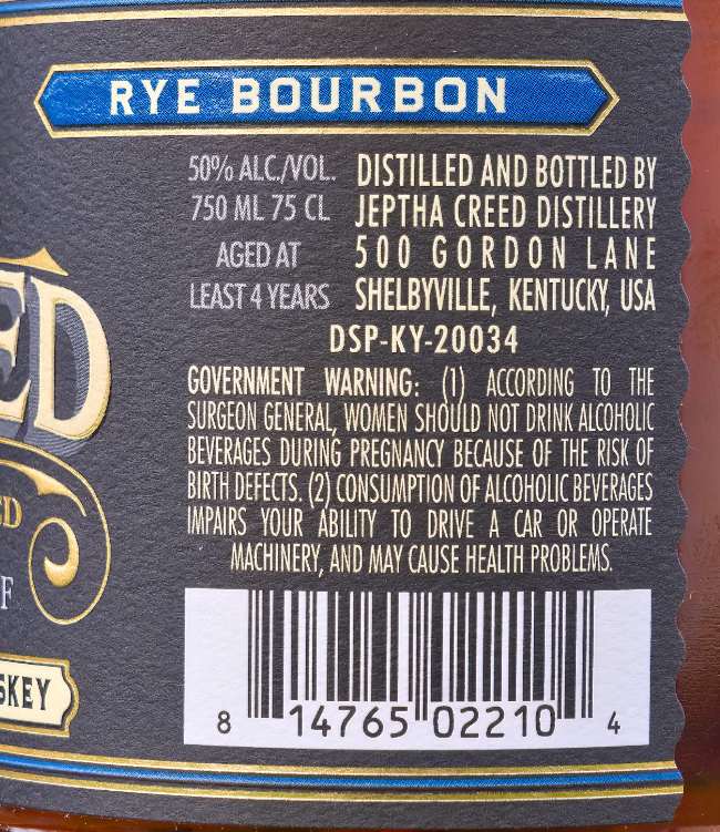 savage and cooke bottled in bond rye bourbon side 1