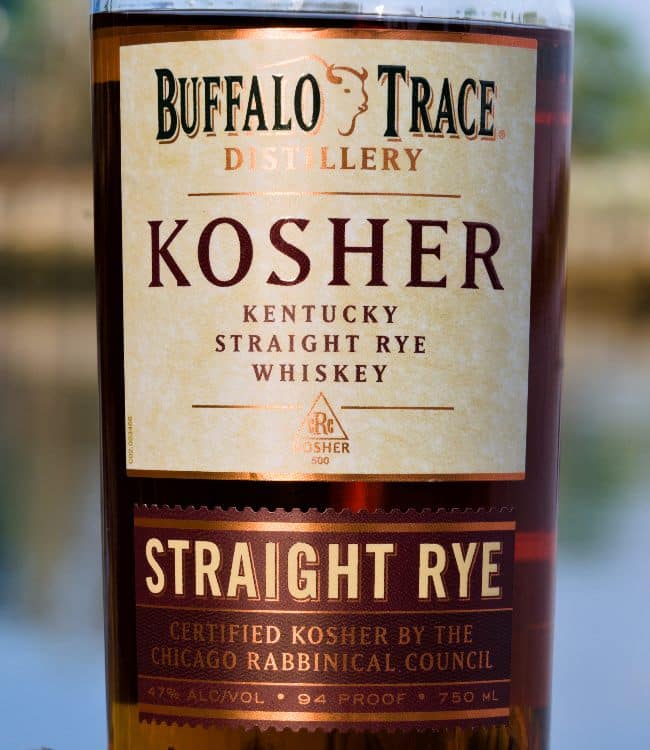buffalo trace kosher rye whiskey front