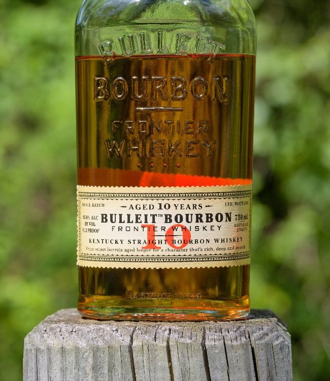 bulleit 10 year bourbon front