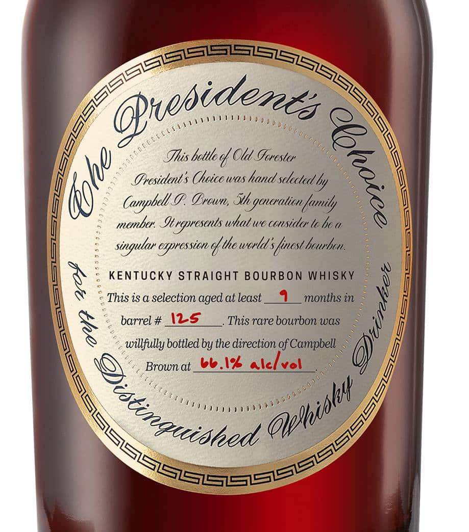 old forester president's choice label