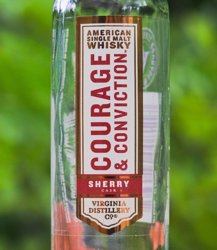 Courage and conviction sherry cask american single malt front